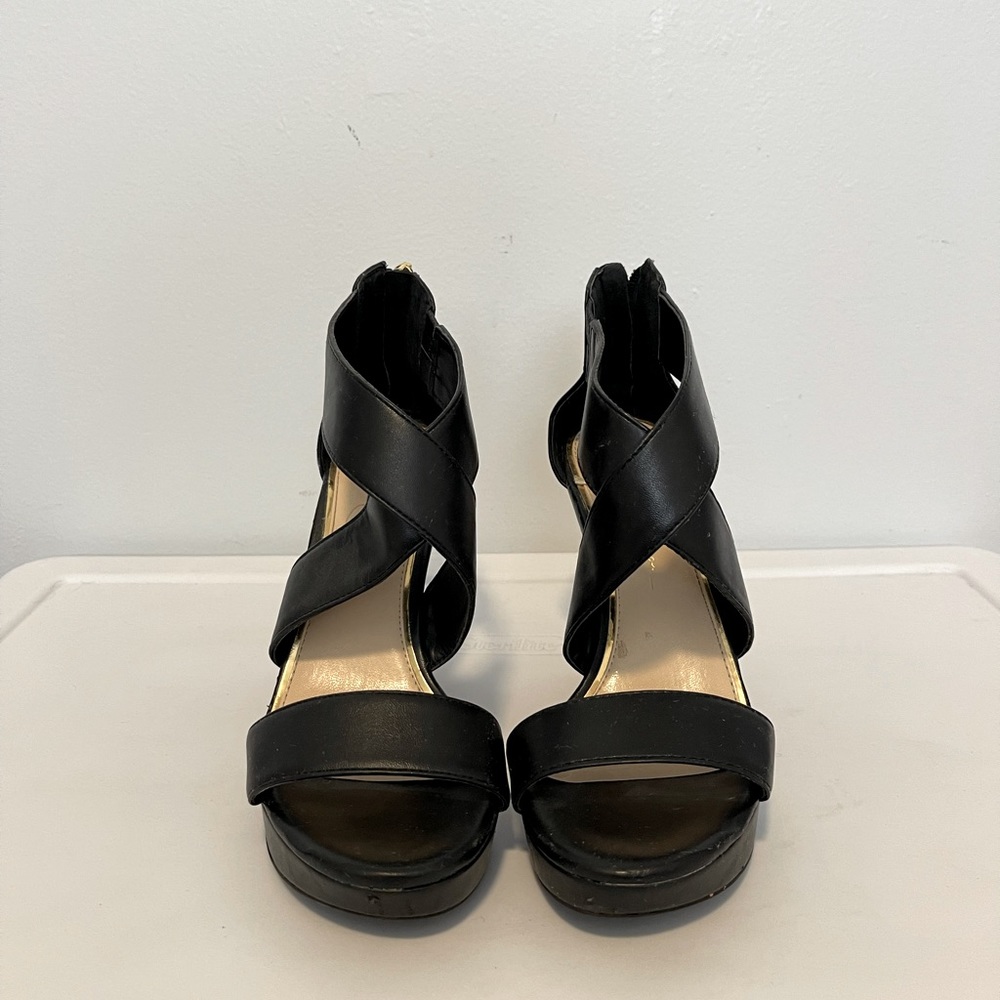 Jessica Simpson black platform heels